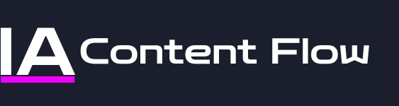 logo ia content flow retangulo fundo escuro